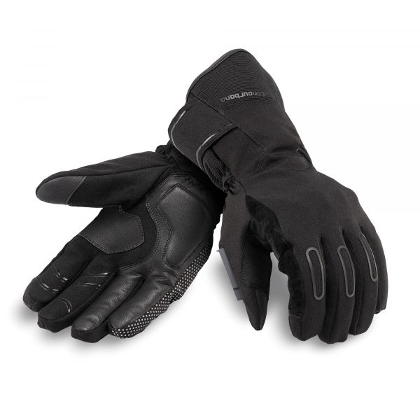 Gloves Touring Tucano Urbano Seppia 3G Black Textile/Leather Moto Gloves