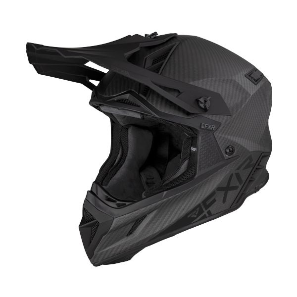 Helmets MX-Enduro FXR Snow Helmet Helium Carbon w/Auto Buckle Black