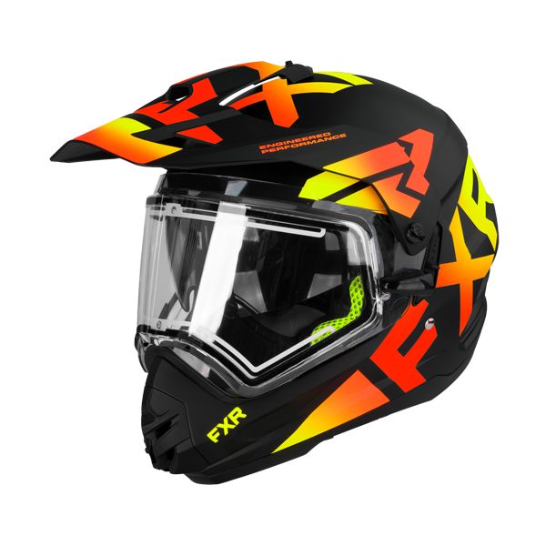  FXR Snowmobil Torque X Team Electric Shield Sun Shade Black Inferno Helmet