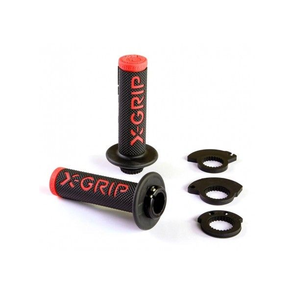 Grips Enduro/MX X-Grip Lock-On Braaaap Black/Red Grips