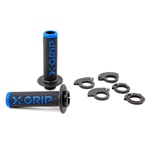 Grips Enduro/MX X-Grip Grips Open End Braaaap Black/Blue XG-2098-OE