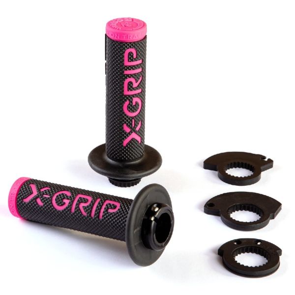 Grips Enduro/MX X-Grip Grips Lock-On Braaaap Black/Pink XG-2140