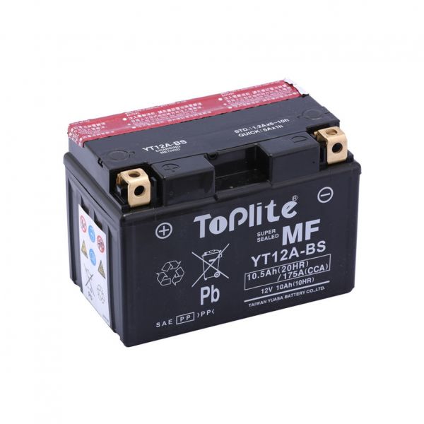 Maintenance Free Battery Yuasa Toplite TOPLITE YUASA - YT12A-BS (FARA INTR., INCL. ACID)