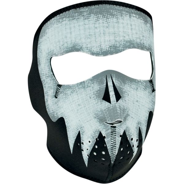 Cagule si Termice ZanHeadGear Masca Fata Full Face Glow-in-the-dark Gray Skull One Size Wnfm081g