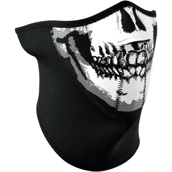 Face Masks ZanHeadGear Half Face Mask With Neck Shield 3-panel Skull Face One Size Wnfm002h3