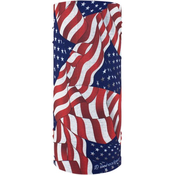 Face Masks ZanHeadGear Motley Tube Wavy American Flag All Weather One Size T265