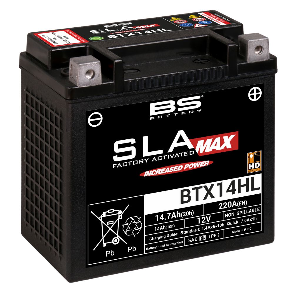 Baterie Moto Btx14hl SLA Max 12v 220A 300882 | BS BATTERY - Moto24