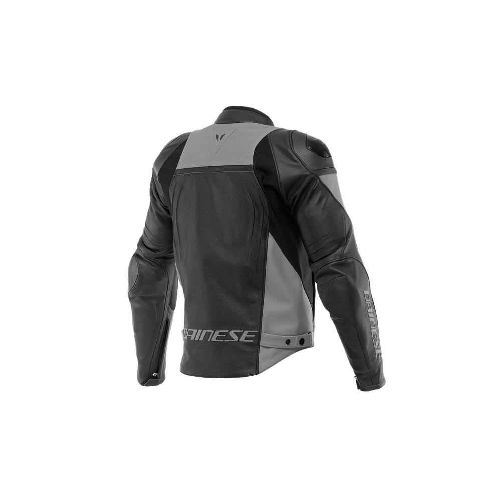Leather Moto Jacket Racing 4 Perf. Black/Charcoal-Gray 23 | Dainese - Moto24