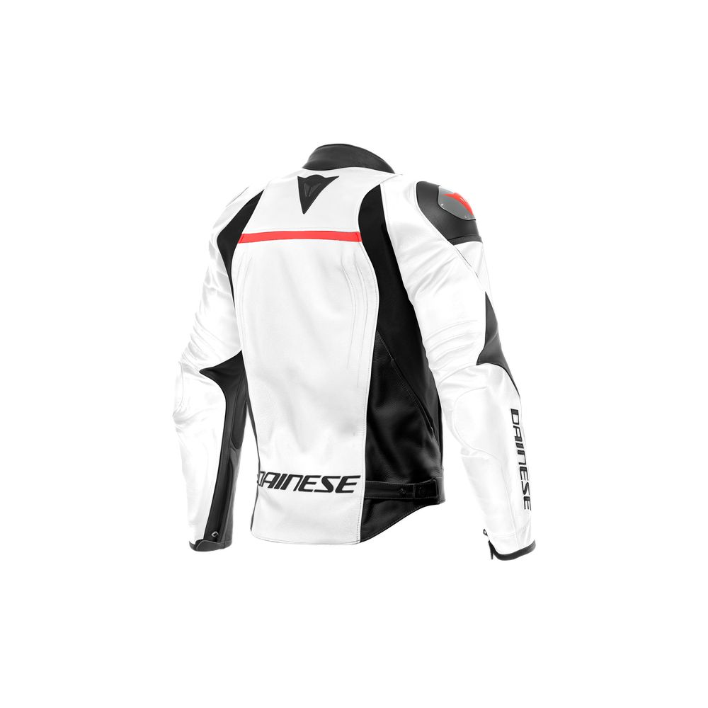 Geaca Moto Piele Racing 4 White/Black 23 | Dainese 201533848-601 - Moto24