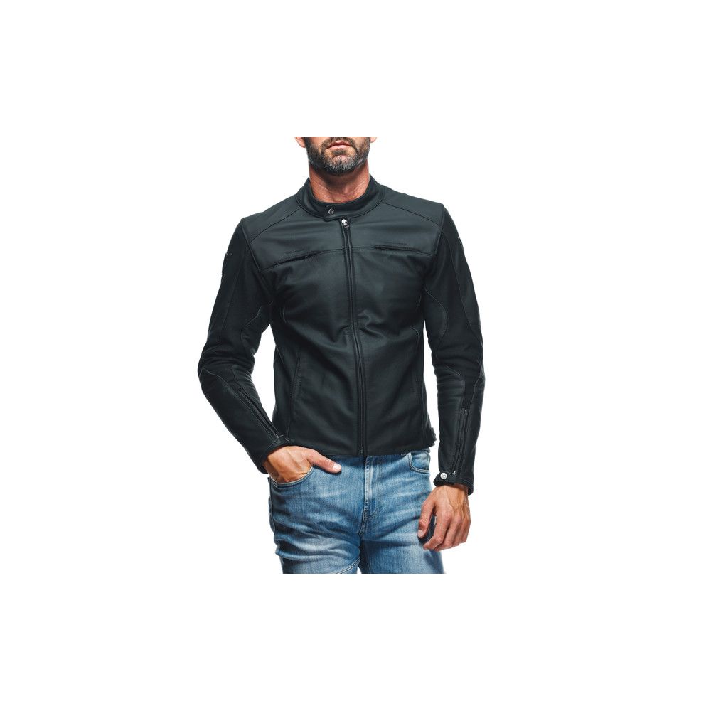 Leather Moto Jacket Razon 2 Black 23 | Dainese - Moto24