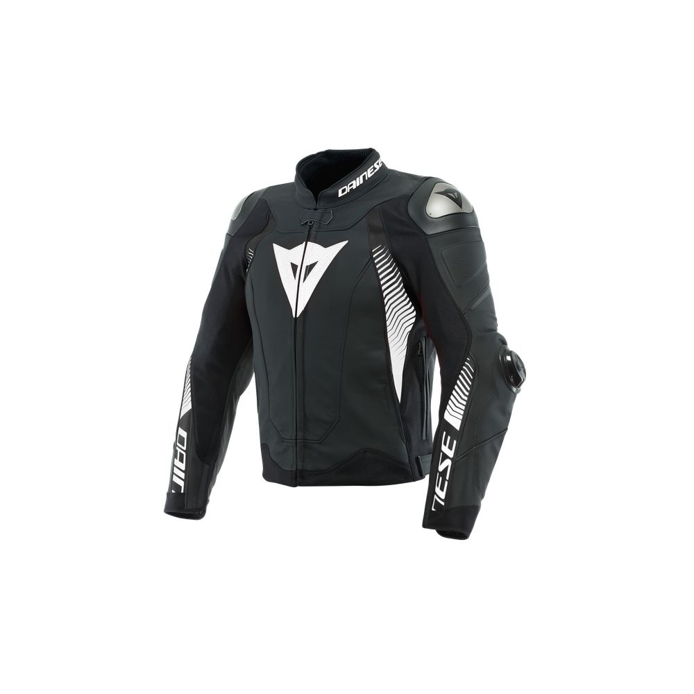 Leather Moto Jacket Super Speed 4 Black-Matt/White 23 | Dainese - Moto24