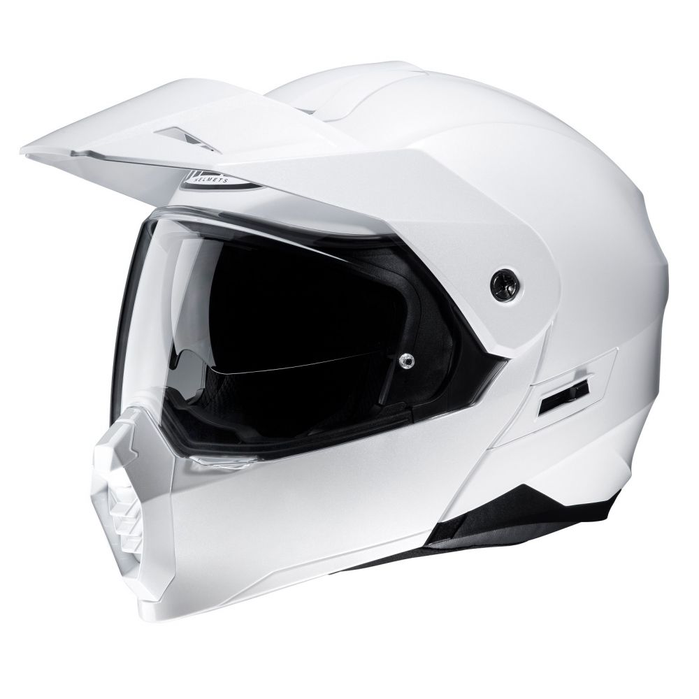 Casca Moto Flip-Up C80 Solid White | HJC HJC106529 - Moto24
