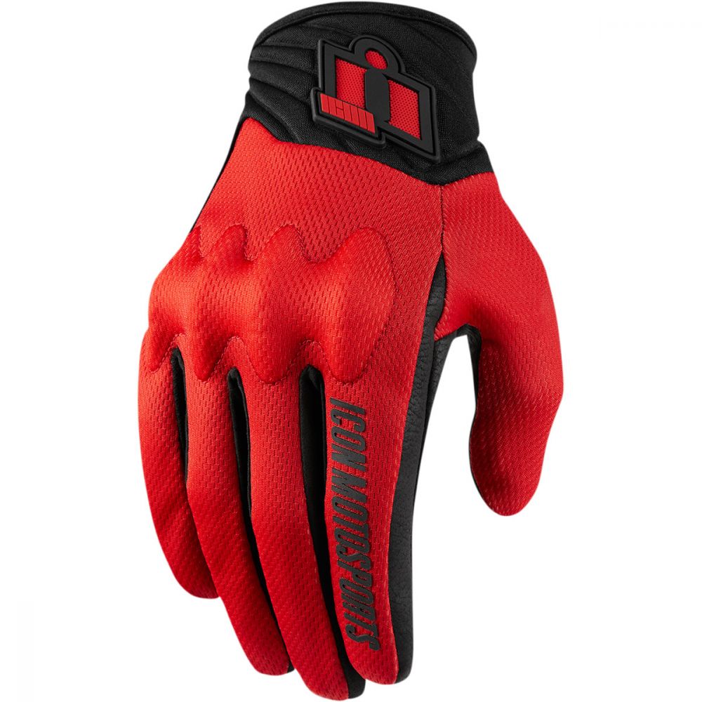 Moto Textile Gloves Anthem 2 Red | Icon - Moto24