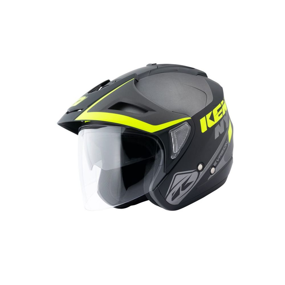 Evasion Moto Jet Helmet Grey Black Neon Yellow | Kenny - Moto24
