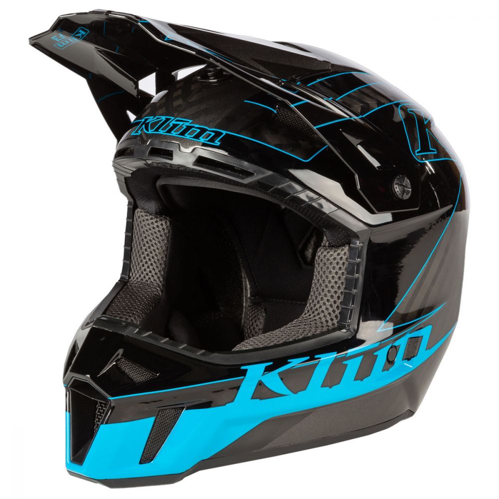 Casca Snowmobil F3 Carbon Helmet ECE Draft Vivid Blue