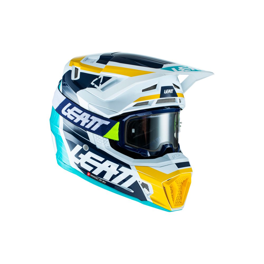 Helmet Moto MX 7.5 + 4.5 Goggles Aqua | Leatt - Moto24