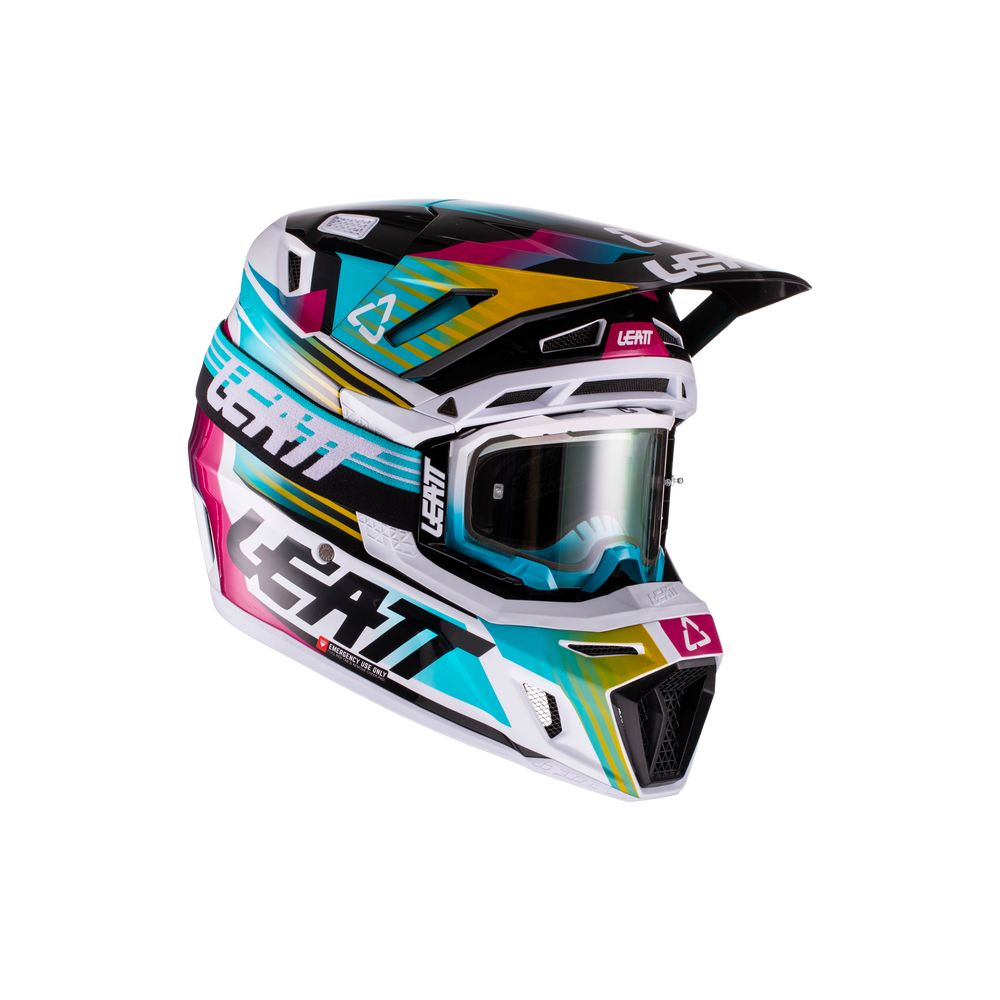 Helmet Moto MX 8.5 + 5.5 Goggles Aqua | Leatt - Moto24