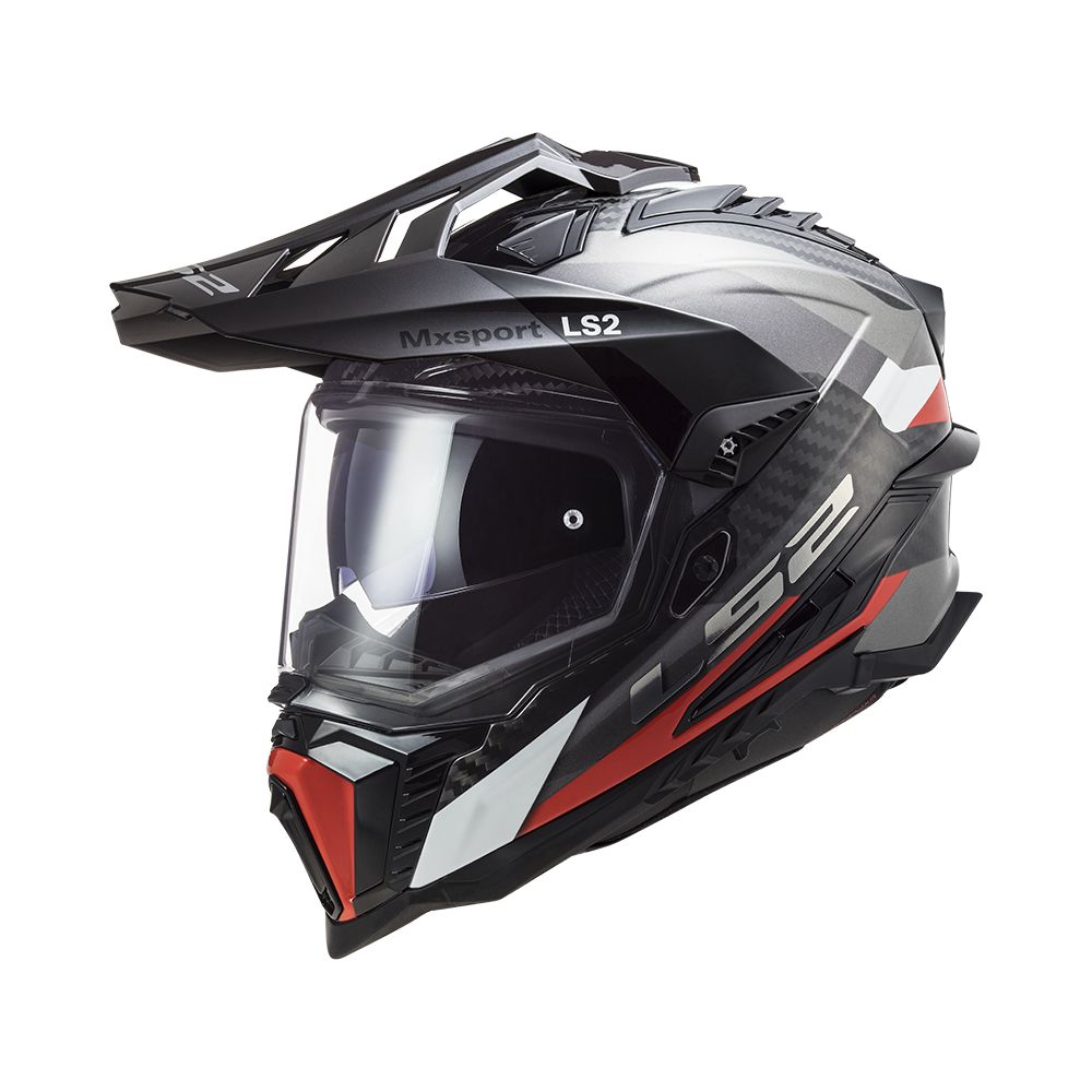 Casca ATV MX701 C Explorer Frotier Titanium Red | LS2 407016108 - Moto24