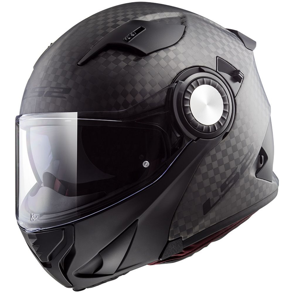 Flip-Up Motorcycle Helmet FF313 Vortex Matt Carbon | LS2 - Moto24