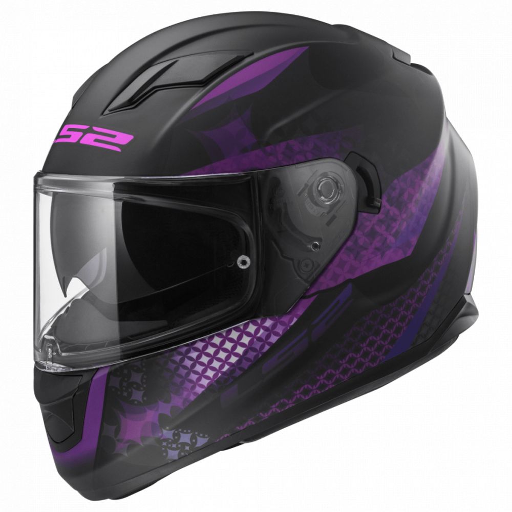 Full-Face Motorcyle Lady Helmet FF320 Stream Evo Lux Matt Black Pink | LS2  - Moto24