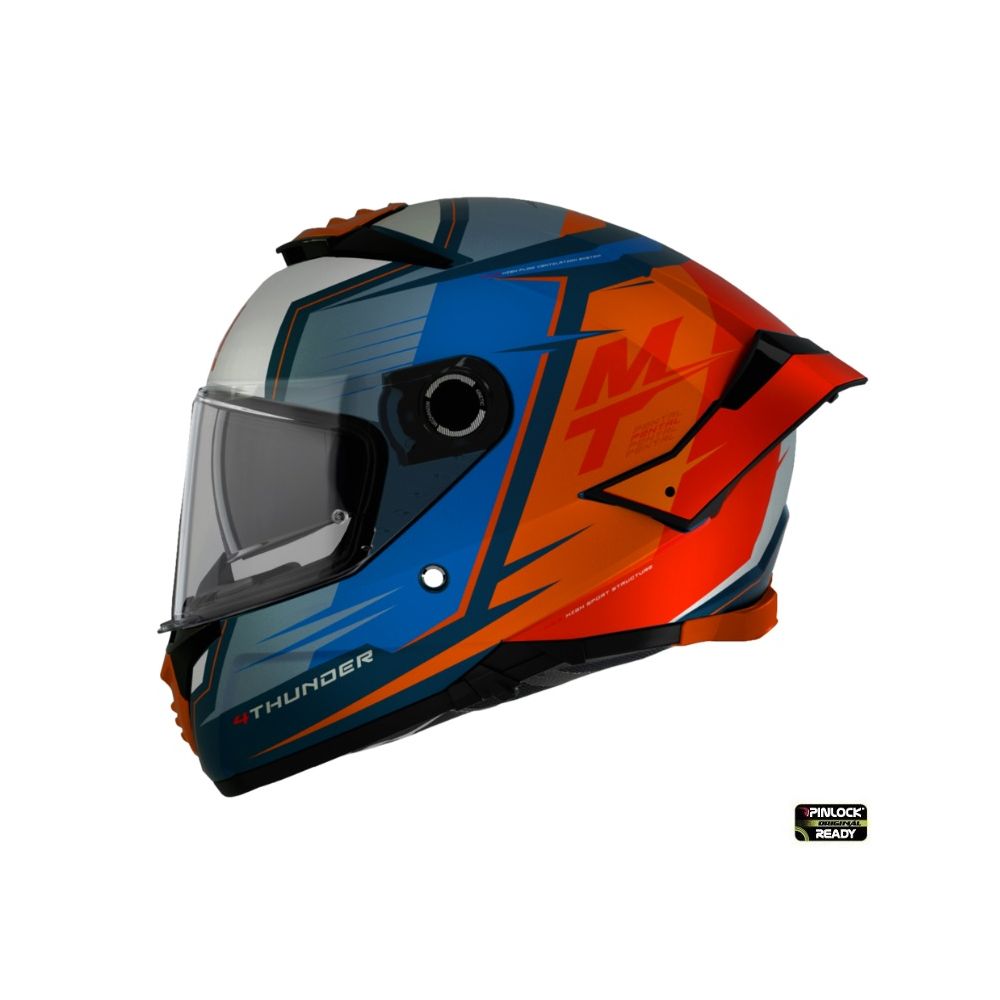 Casca Moto Full-Face Thunder 4 SV Pental B4 Portocaliu Mat | MT Helmets  13089881428 - Moto24