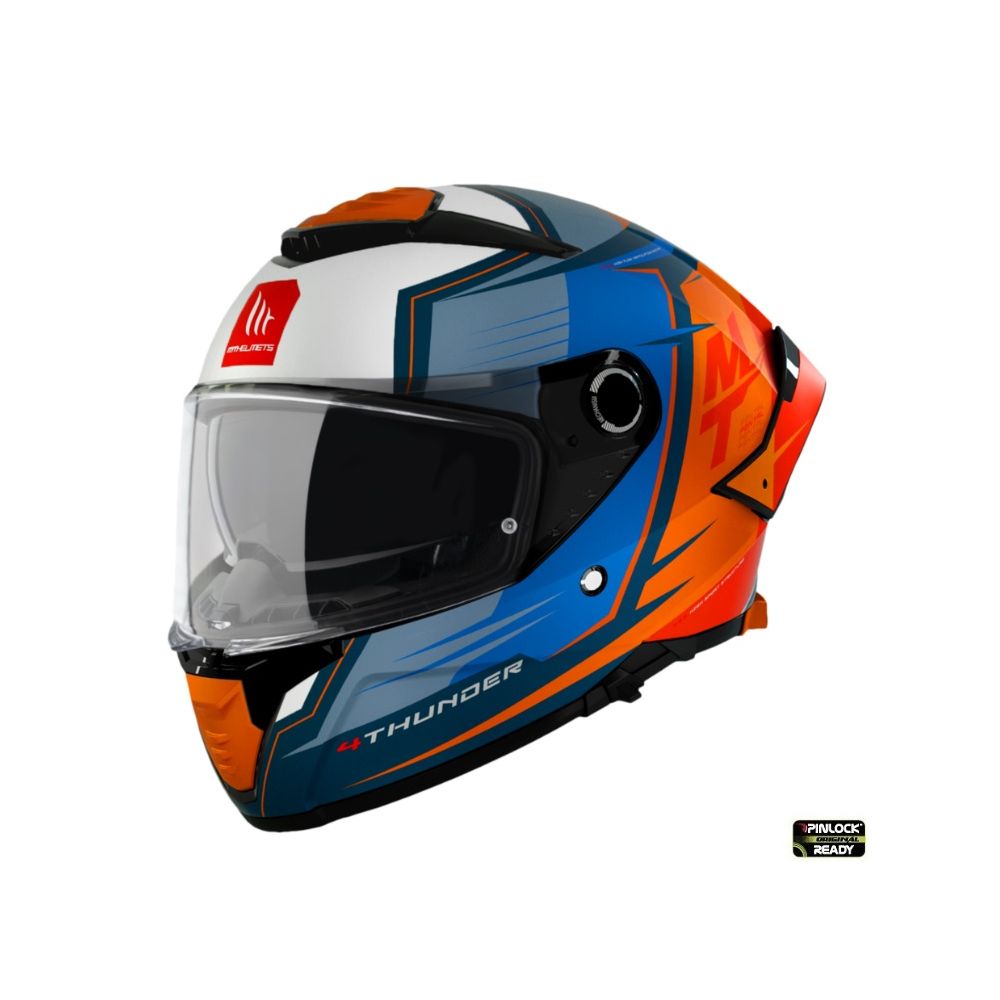Casca Moto Full-Face Thunder 4 SV Pental B4 Portocaliu Mat | MT Helmets  13089881428 - Moto24