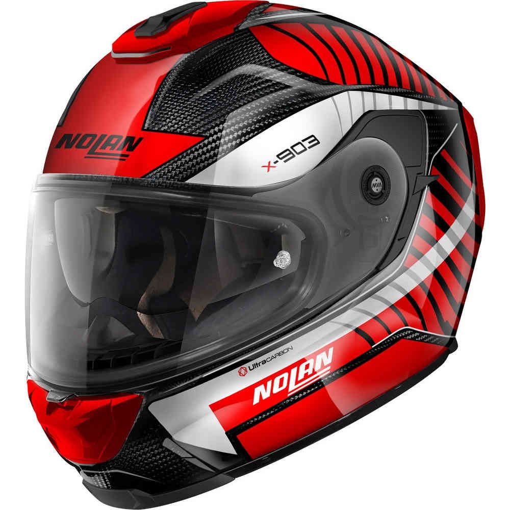 Casca Moto Full-Face X-903 Ultra Carbon Starlight N-Com Carbon Red/White 24 