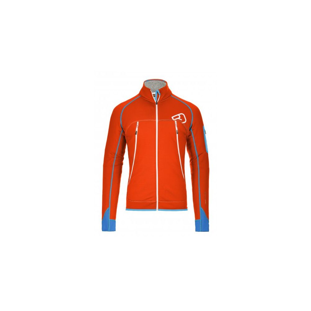 Merino Fleece Plus Orange Jacket | Ortovox - Moto24