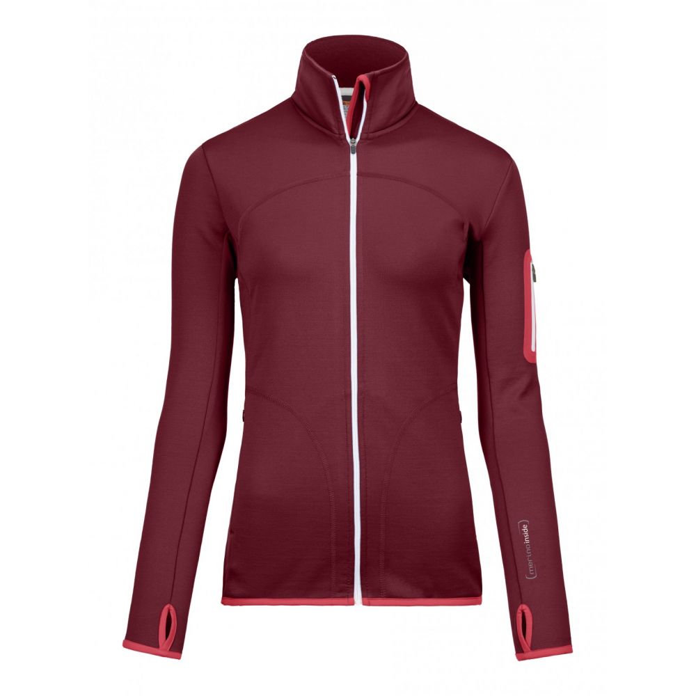 Bluza Merino Fleece Jacket Hot Coral Dama | Ortovox - Moto24