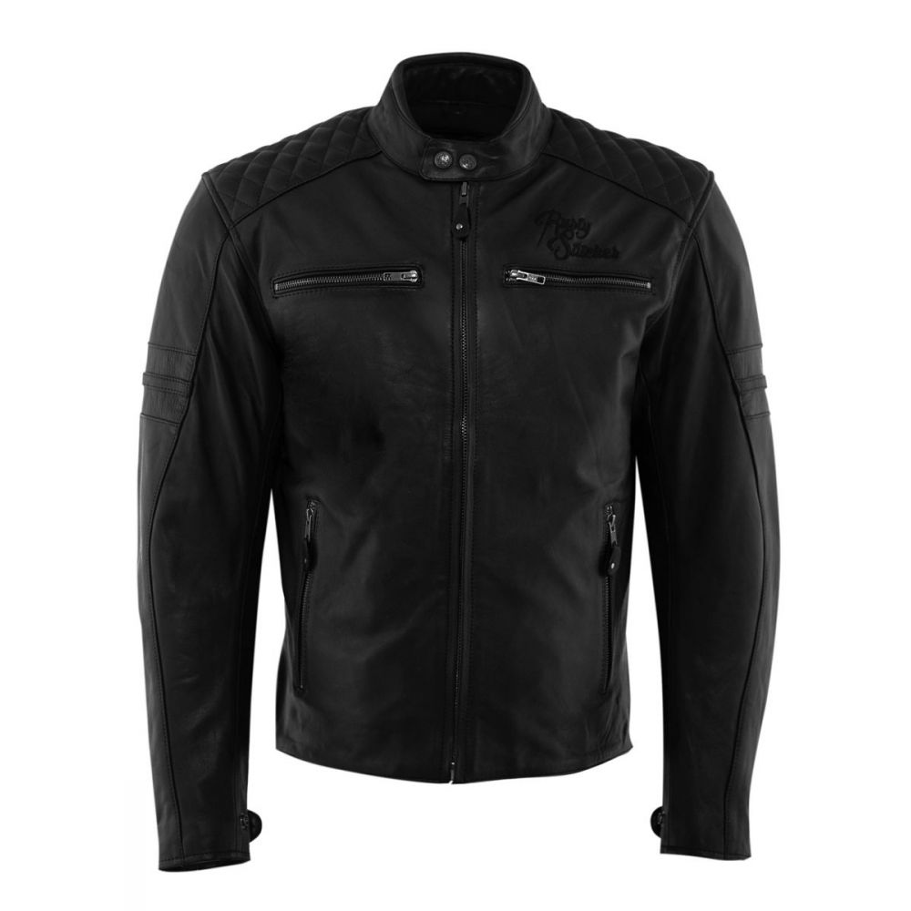 Leather Moto Jacket JARI Black | Rusty Stitches - Moto24