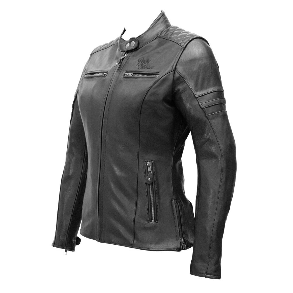 Leather Moto Jacket Joyce Black | Rusty Stitches - Moto24