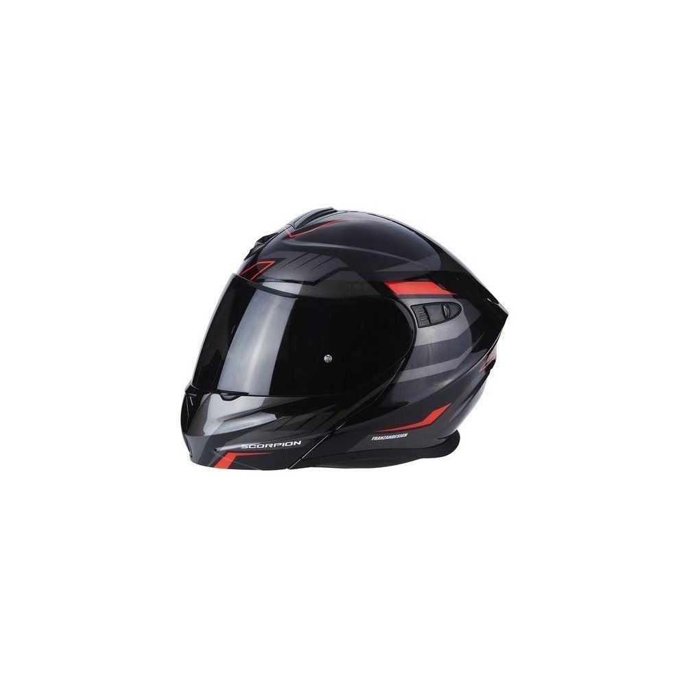 Flip-Up 920 Shuttle Black/Red Matt Helmet | Scorpion Exo - Moto24