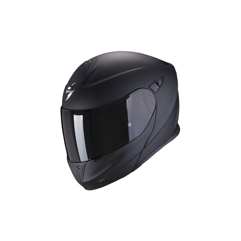 Moto Flip-Up Helmet Exo-920 Evo Solid Matt Black | Scorpion Exo - Moto24