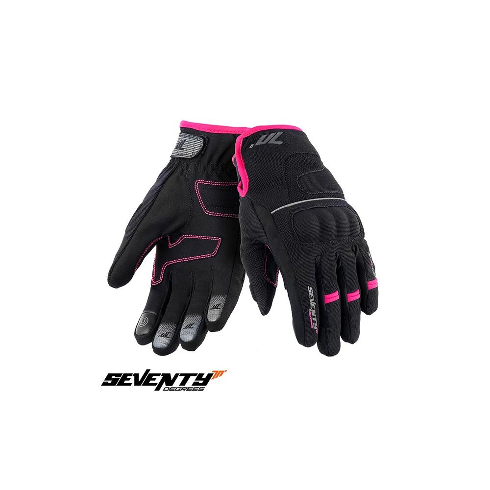 Manusi Moto Textile Dama SD-C45 Black/Pink | Seventy SD1204506 - Moto24