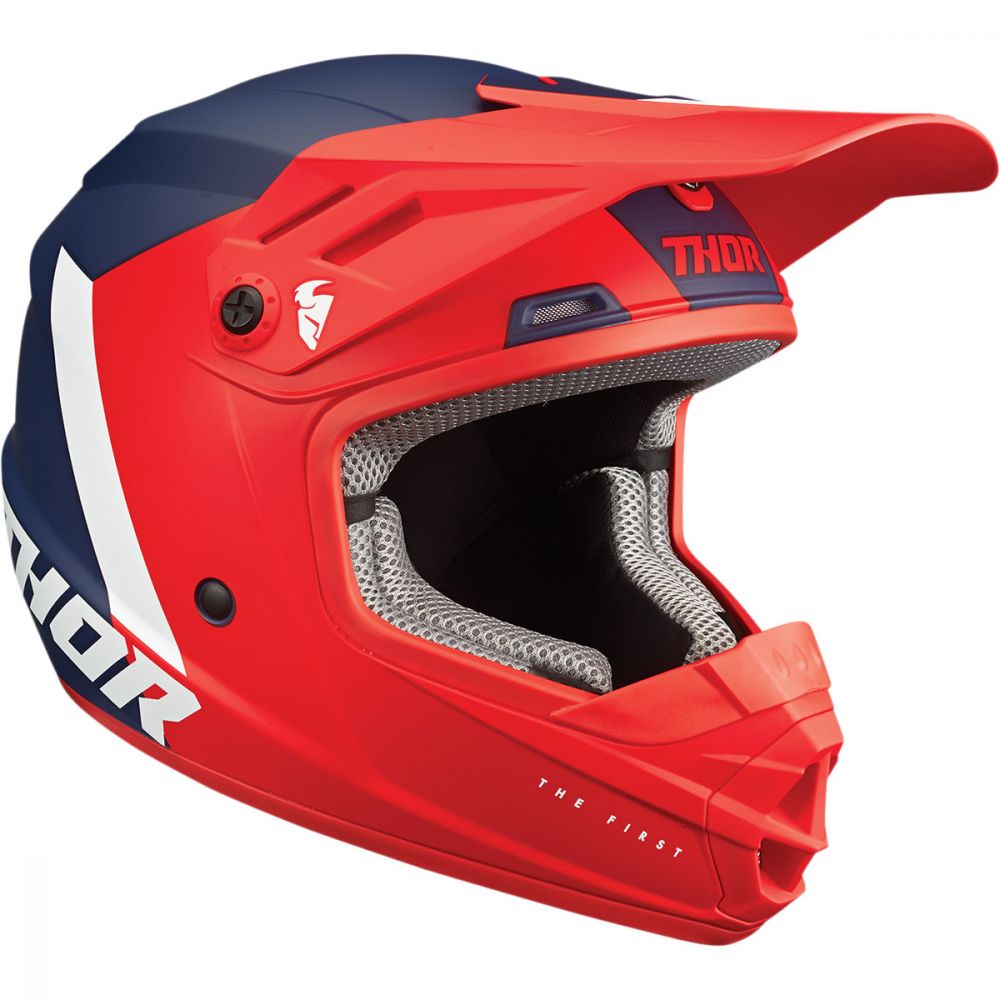 Youth Moto MX Helmet Sector Chev Red/Navy | Thor - Moto24