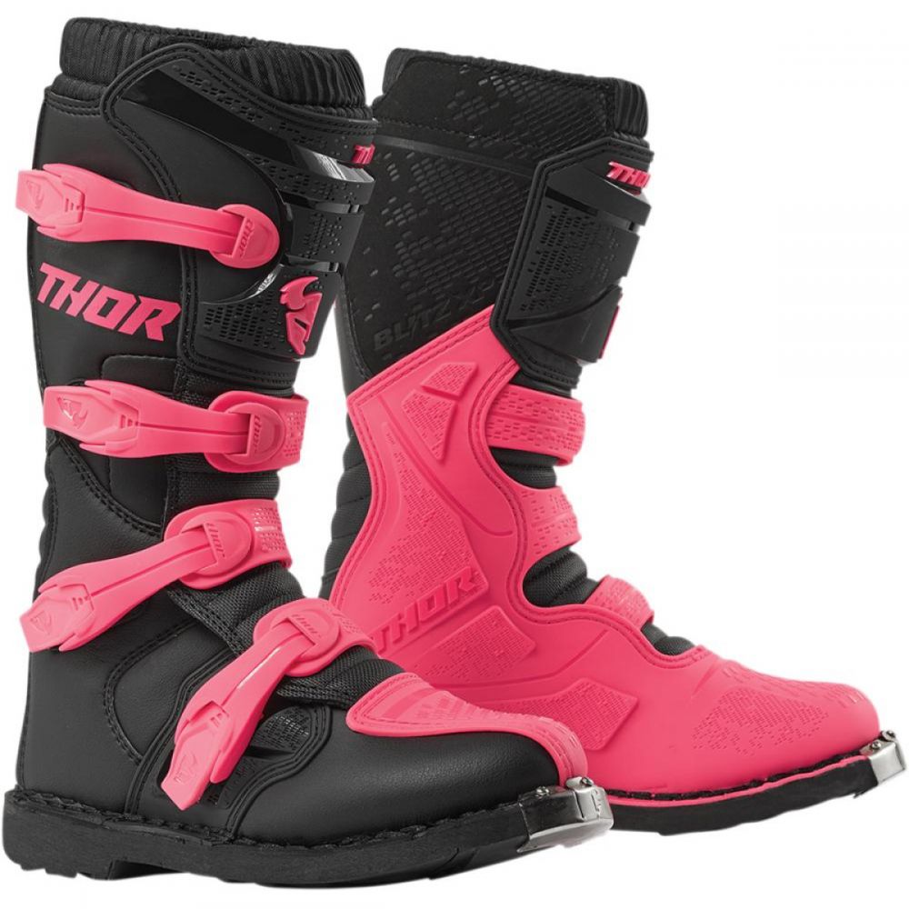 WOMENS BLITZ XP S9W OFFROAD BOOTS BLACK/PINK | Thor - Moto24