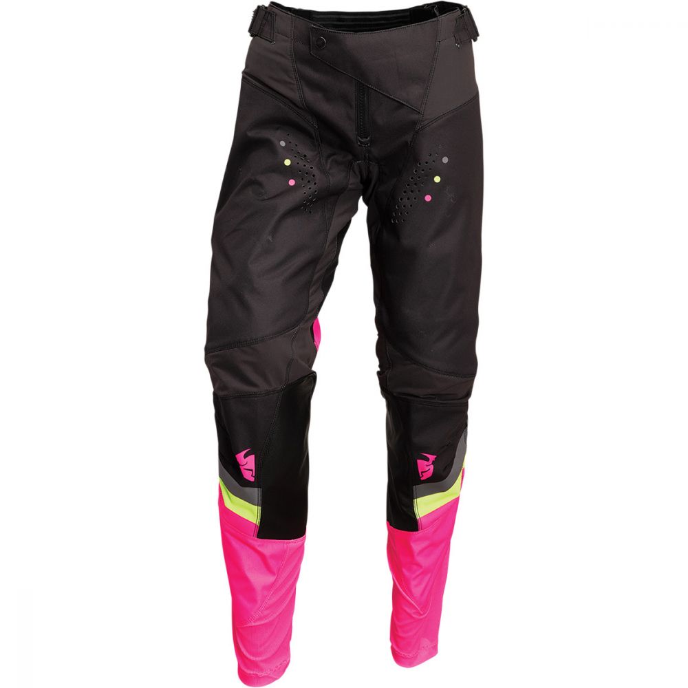 Pantaloni Enduro Dama Pulse Rev Charcoal/Fluo Pink | Thor - Moto24