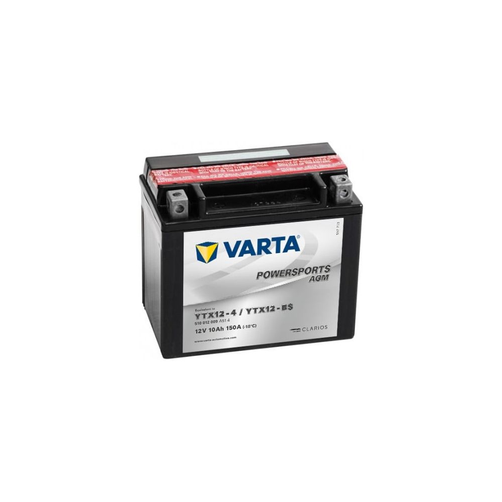 Moto Battery Agm 12V 10Ah 152X88X131Mm Ytx12-Bs | Varta - Moto24