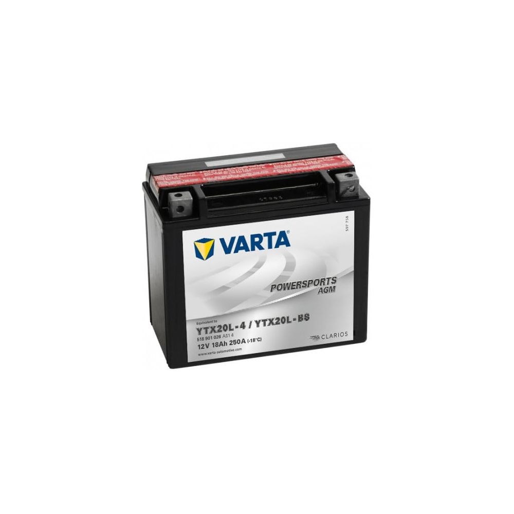 Moto Battery Agm 12V 12Ah 152X88X147Mm Ytx14-Bs | Varta - Moto24