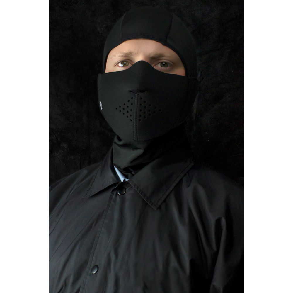 Masca Fata Half Face 3-panel With Neck Shield Black One Size Wnfm114h3 |  ZanHeadGear 25030141 - Moto24